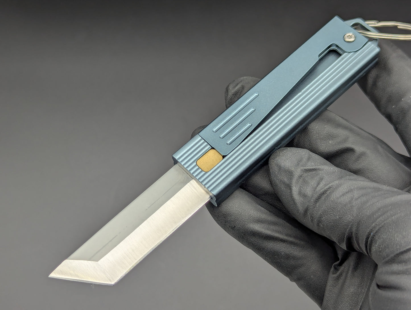 MINI TANTO GRAVITY KNIFE KEYRING BLUE GREY