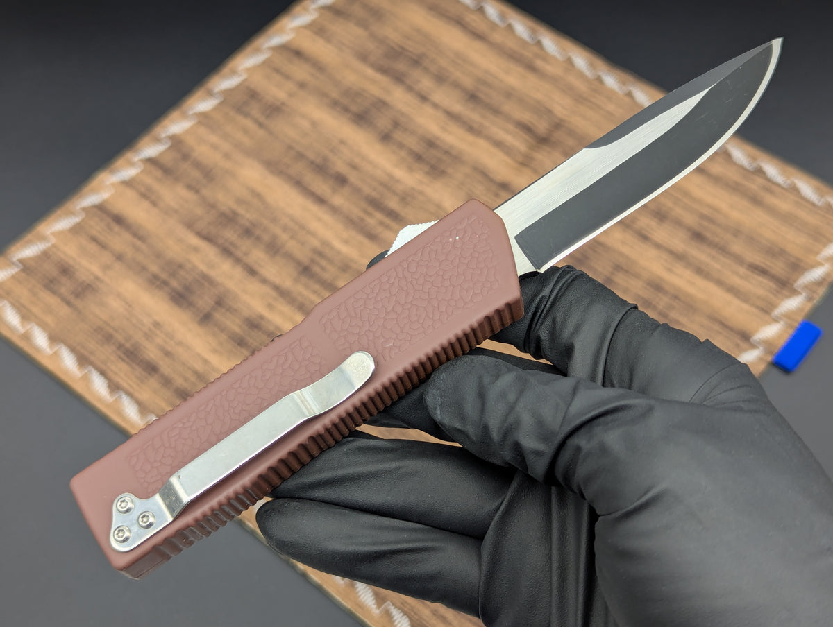 BROWN LIGHTNING 2.0 D/A OTF  KNIFE DROP POINT PLAIN