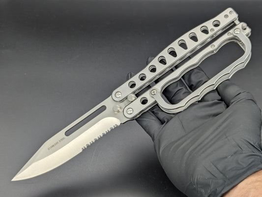 Super Knife Stainless Trench Balisong Zombie Killer