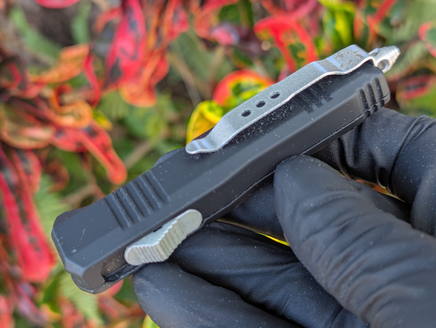 7" Mini Double Edge Serr. D/A OTF Knife