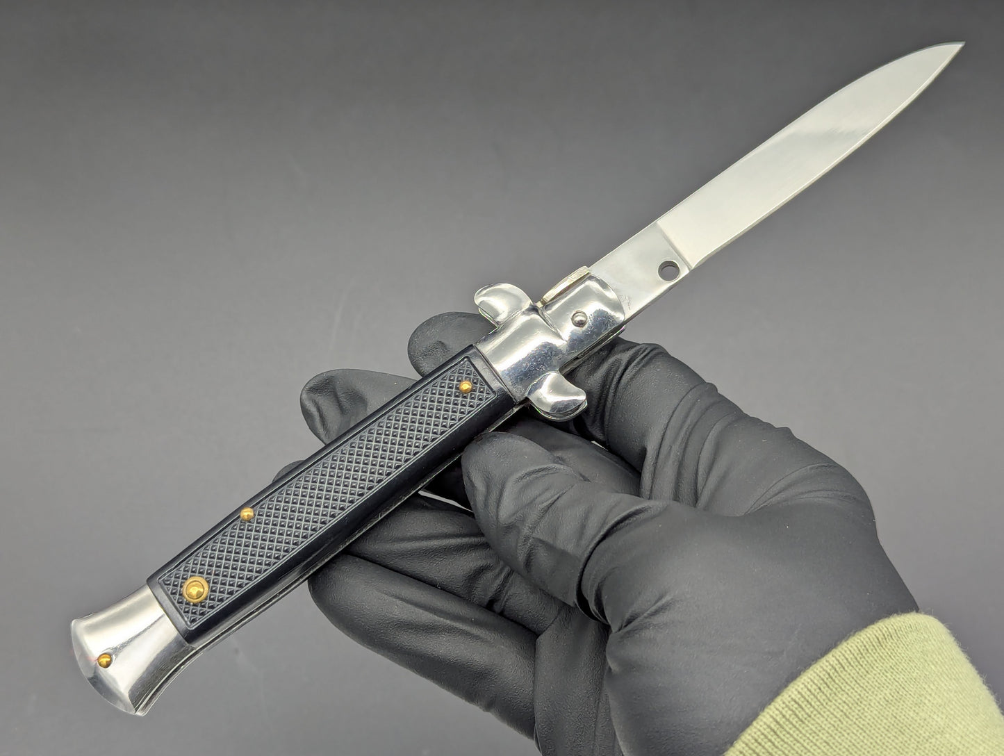 8.25" VINTAGE MOLETTA CHECKERED GERMAN STILETTO