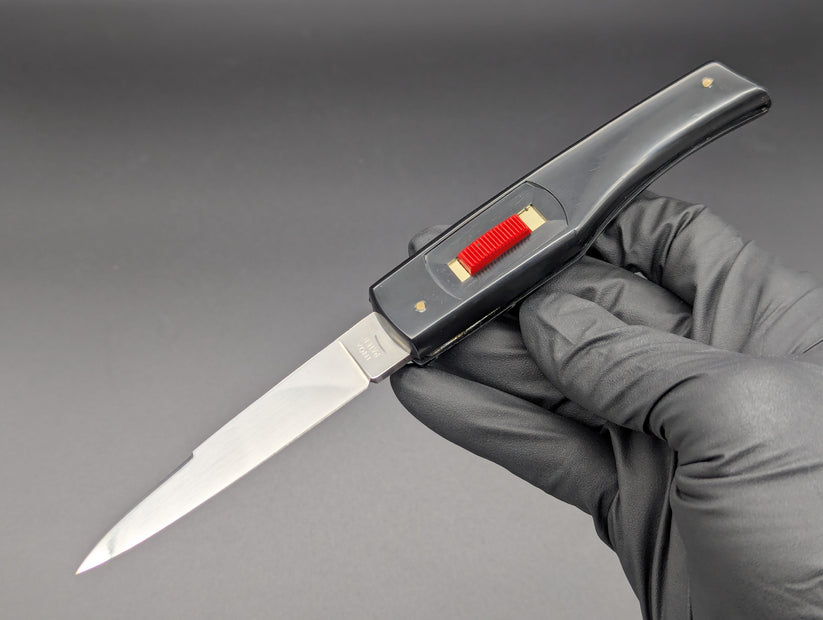 NOS VINTAGE PATENT FLYLOCK AUTOMATIC SWITCHBLADE KNIFE – LIGHTNING OTF ...