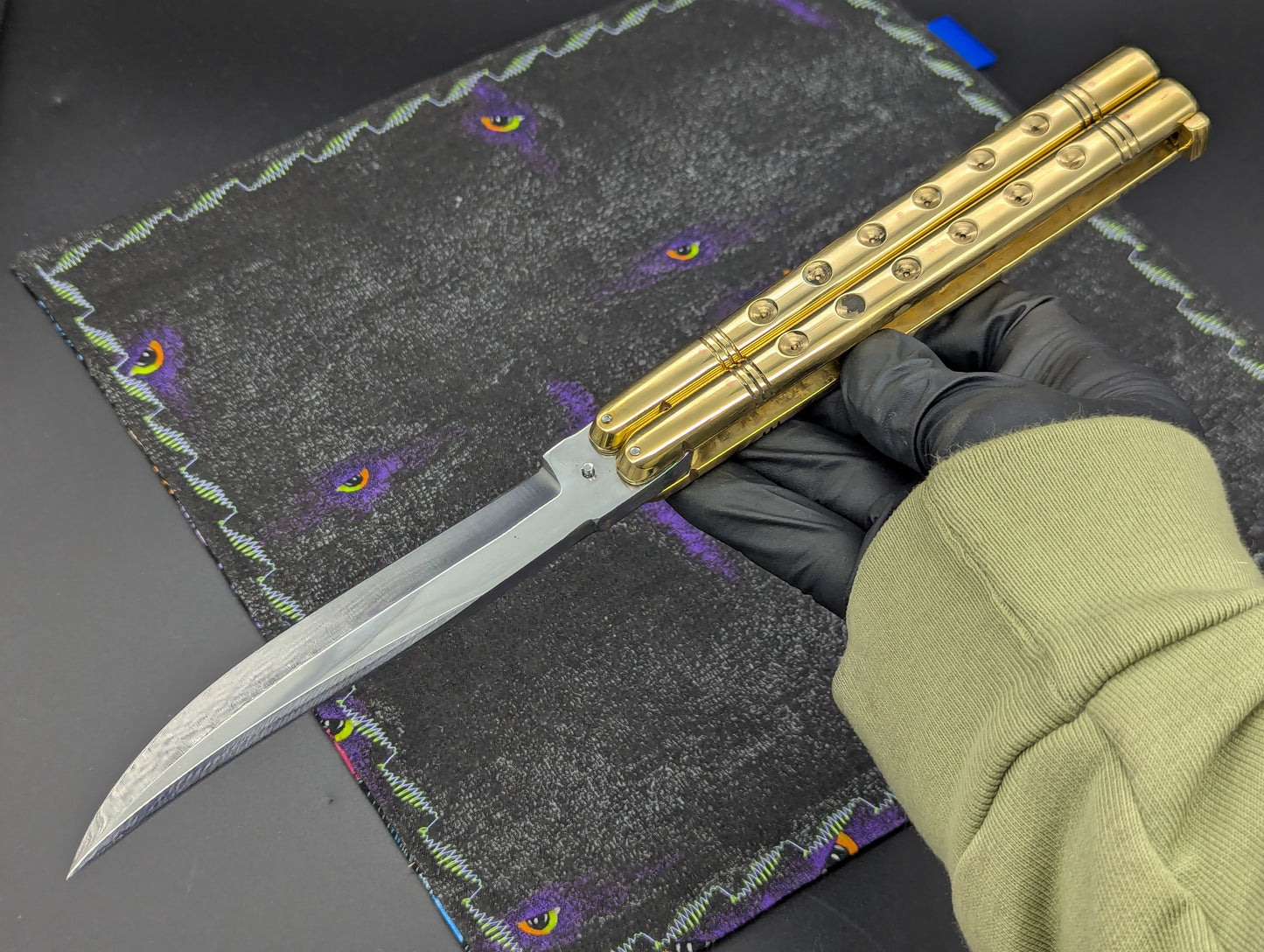 11" Clip Point Brass Batangas Philippines Handmade Balisong