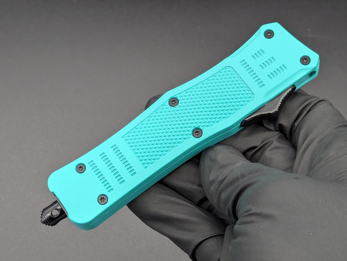 8.25" TEAL CQC D/A TACTICAL OTF AUTOMATIC KNIFE
