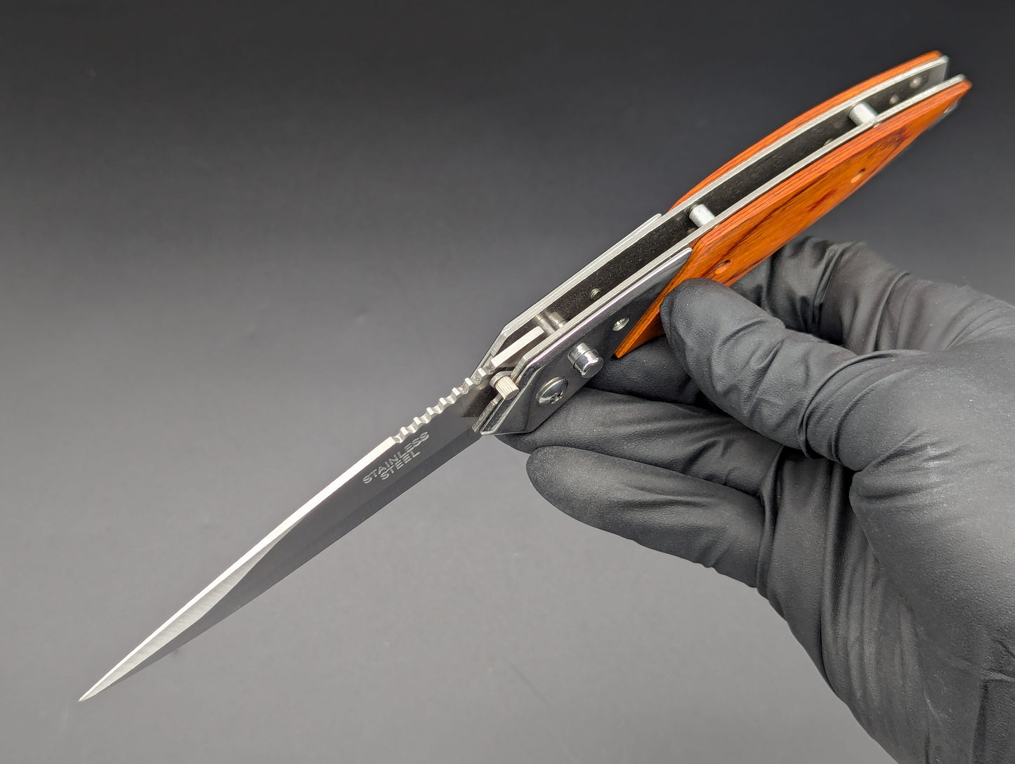 9.25"XL ROSEWOOD HAWK AUTOMATIC OPENING KNIFE