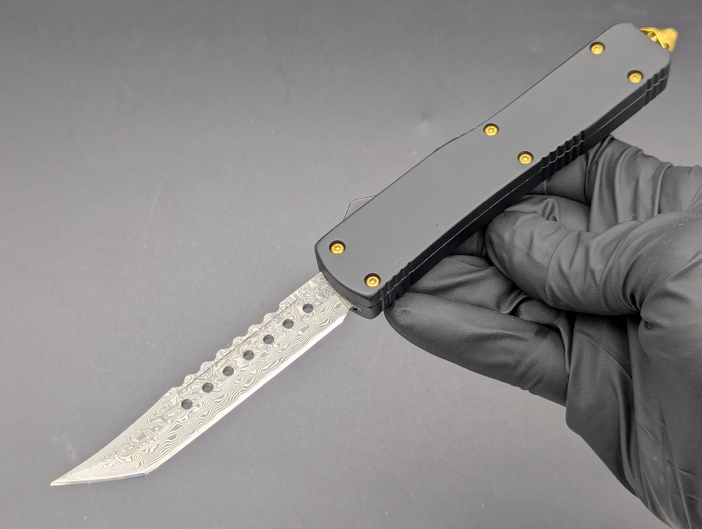 8.5" DAMASCUS HELL RAISER D/A OTF KNIFE