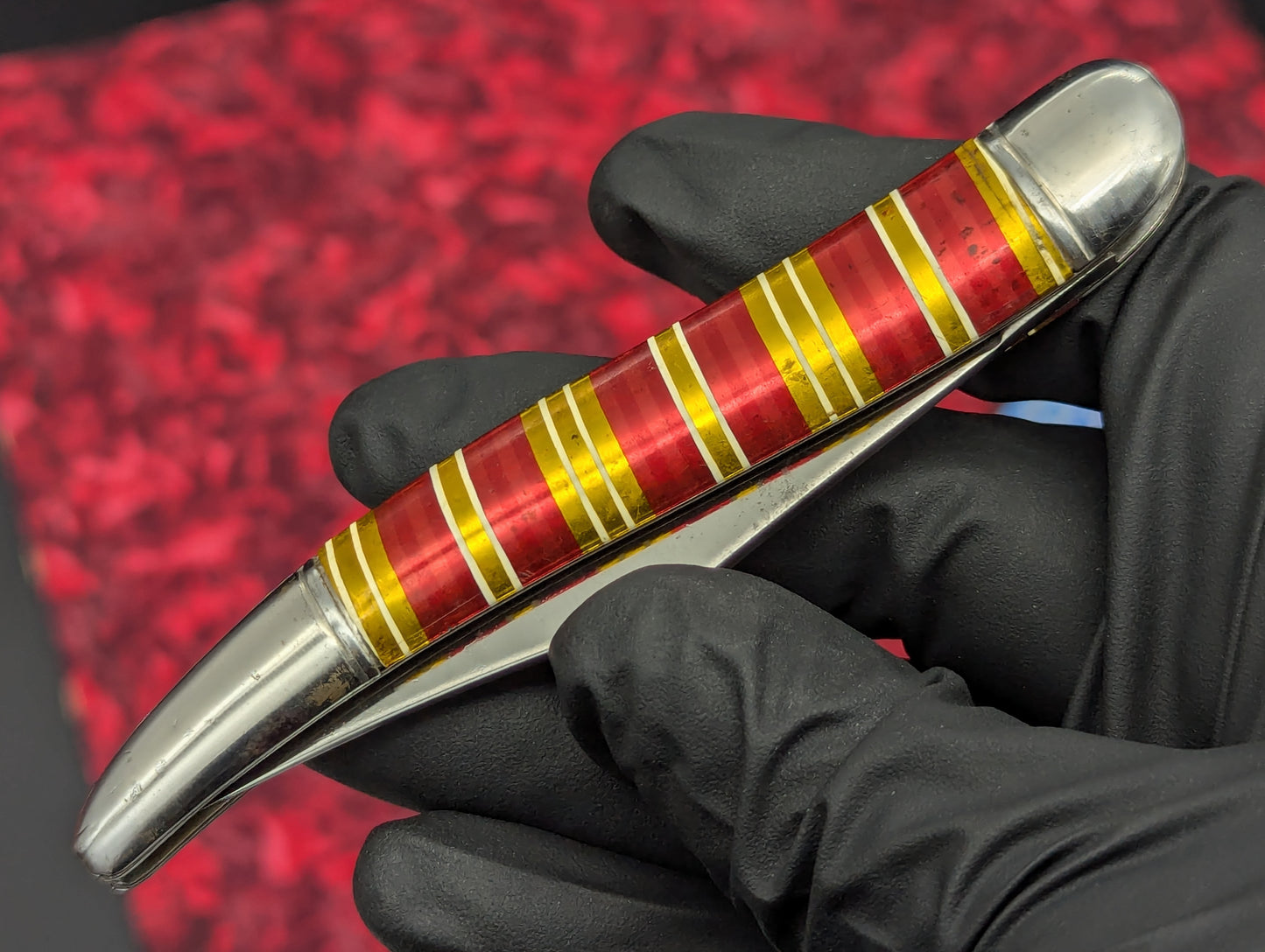 ANTIQUE IMPERIAL USA CANDYSTRIPE SWITCHBLADE KNIFE