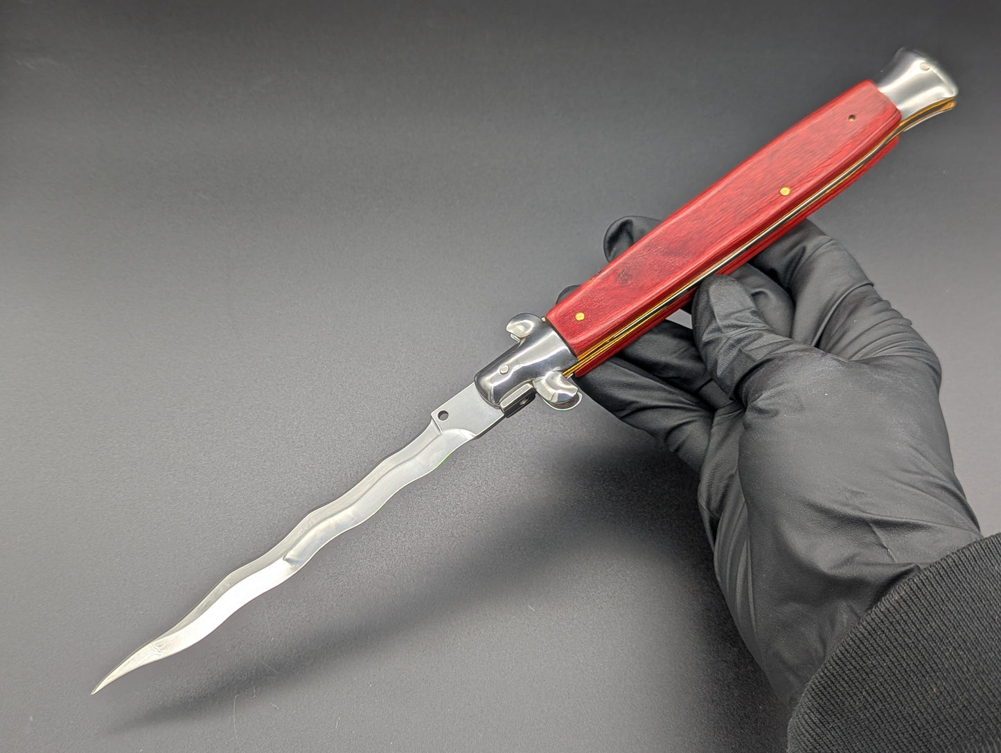 13" KRIS BLADE SOLID WOOD ITALIAN STYLE STILETTO