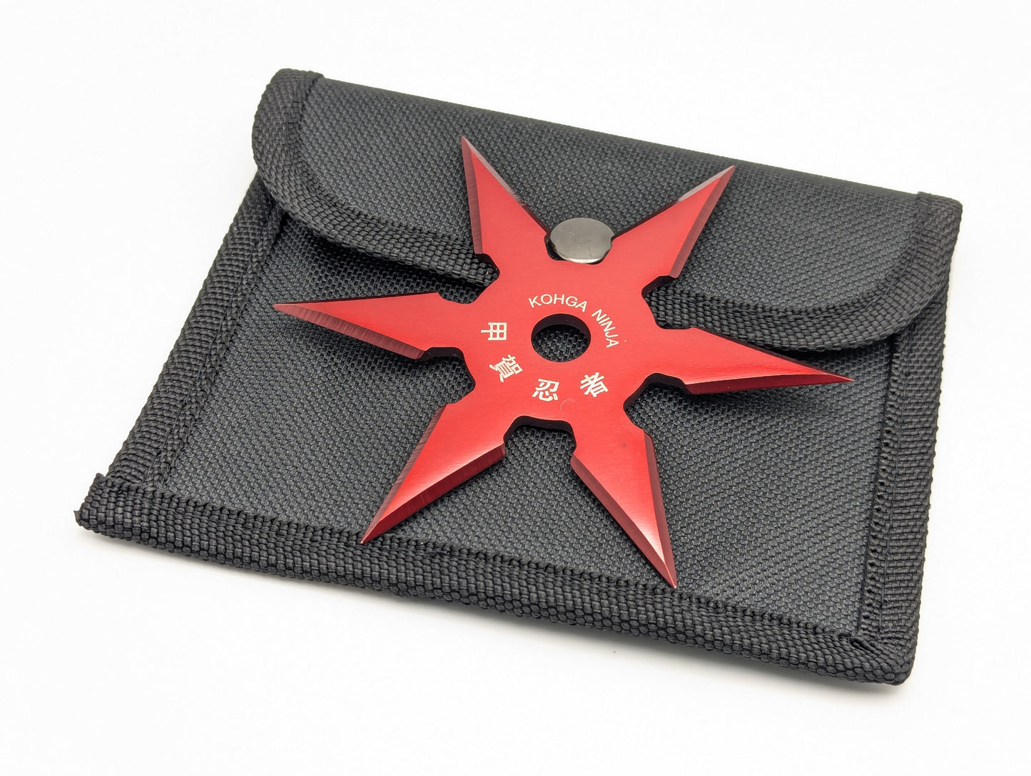 NINJA KOHGA RED 6 POINT SHURIKEN THROWING STAR