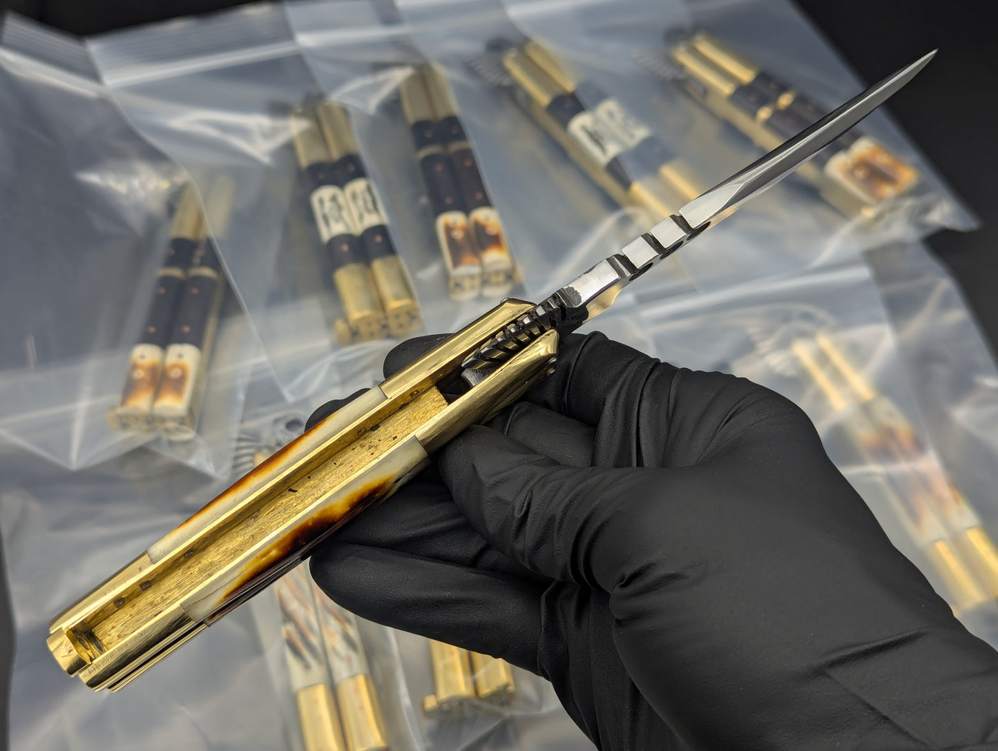 22CM EAGLE TANG FHM BALISONG RAMBO BONE