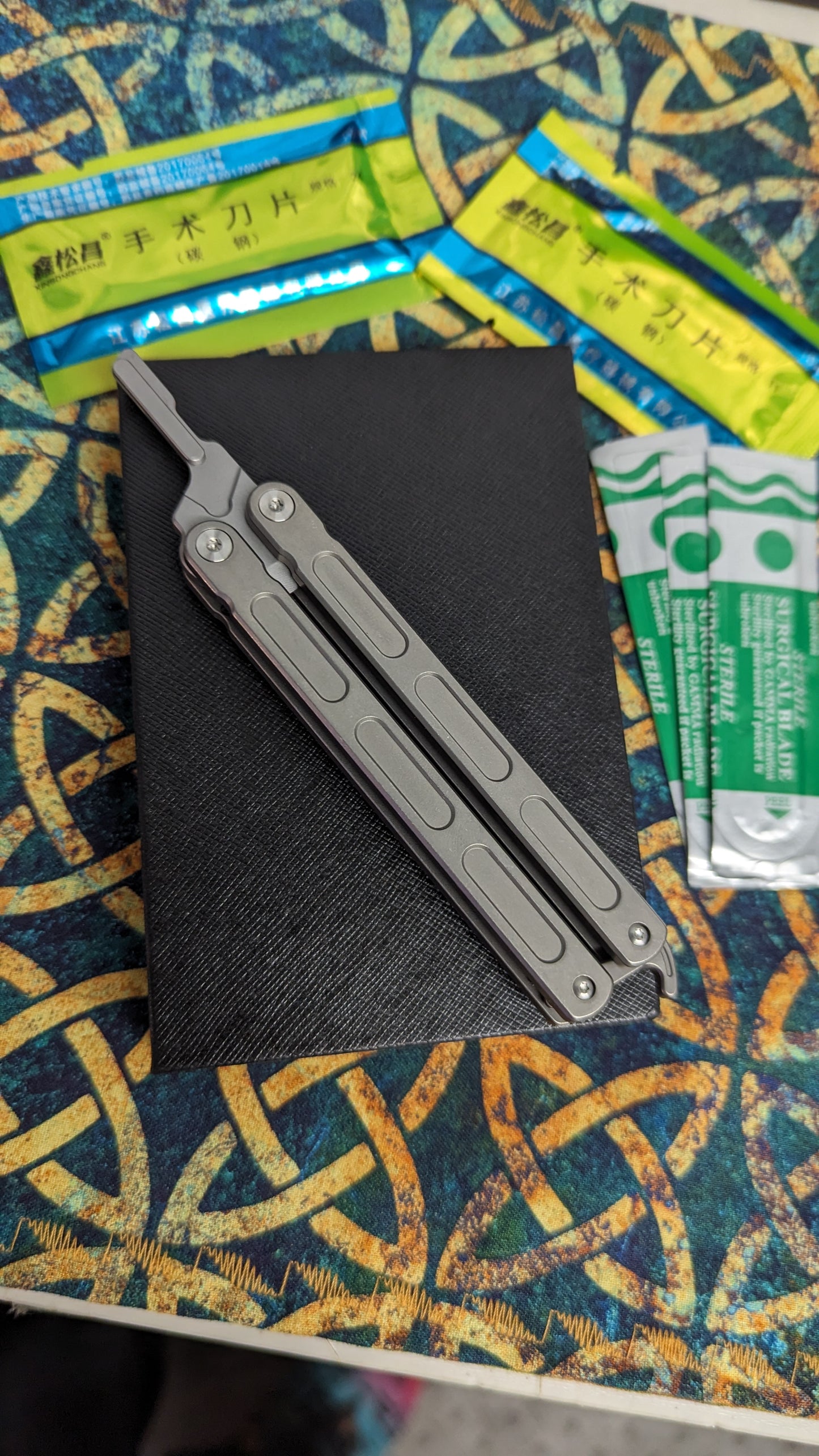 Solid Titanium Scalpel Balisong Knife