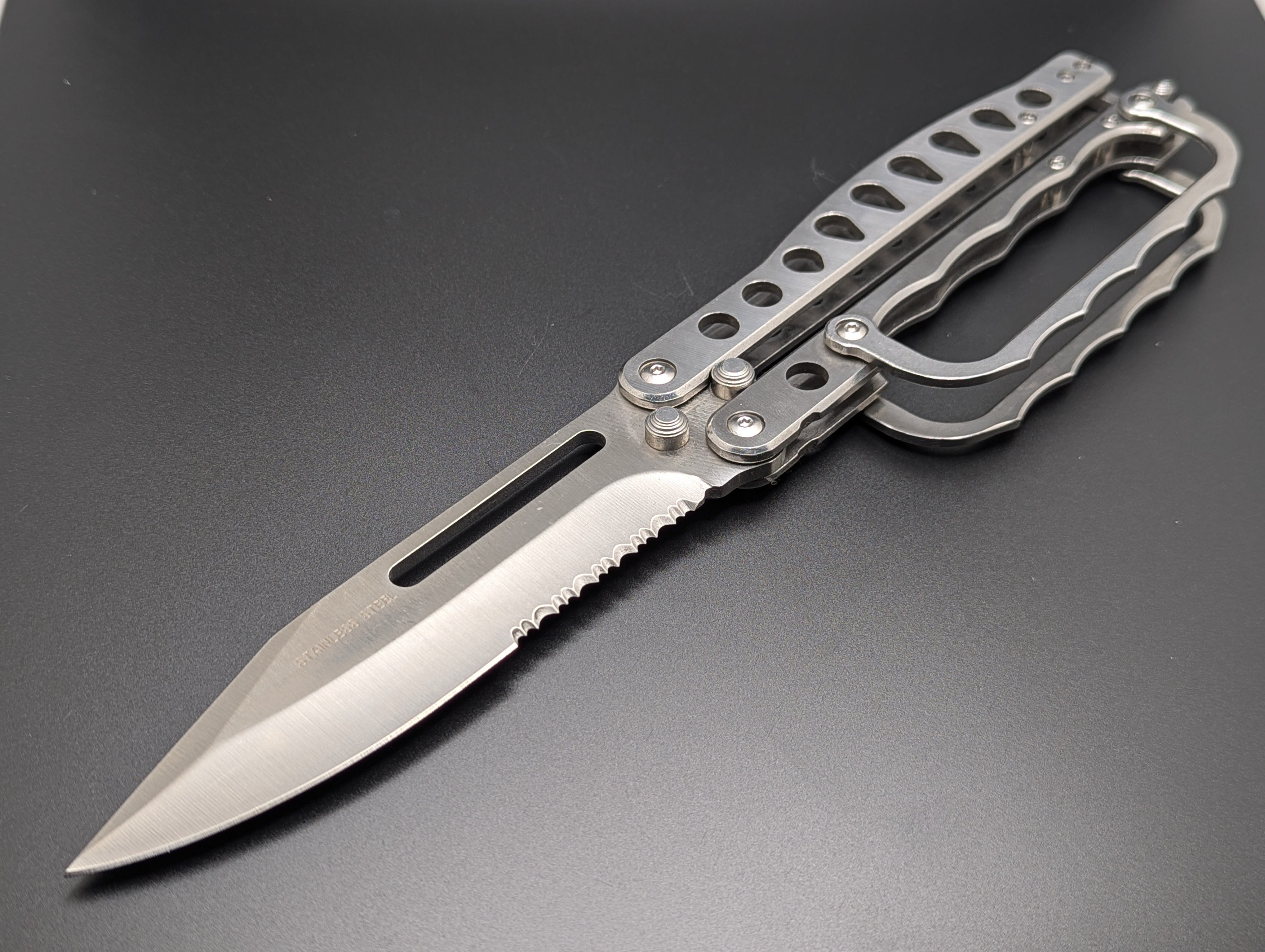 Super Knife Stainless Trench Balisong Zombie Killer LIGHTNING OTF KNIVES super-knife-stainless-trench-balisong-zombie-killer-lightning-otf-knives