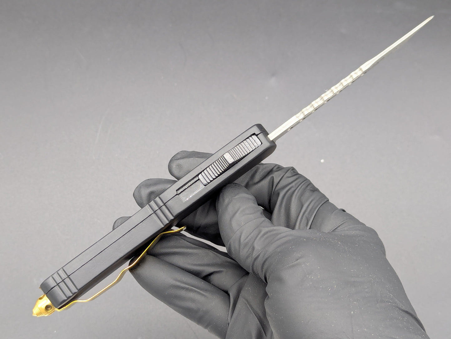 8.5" DAMASCUS HELL RAISER D/A OTF KNIFE