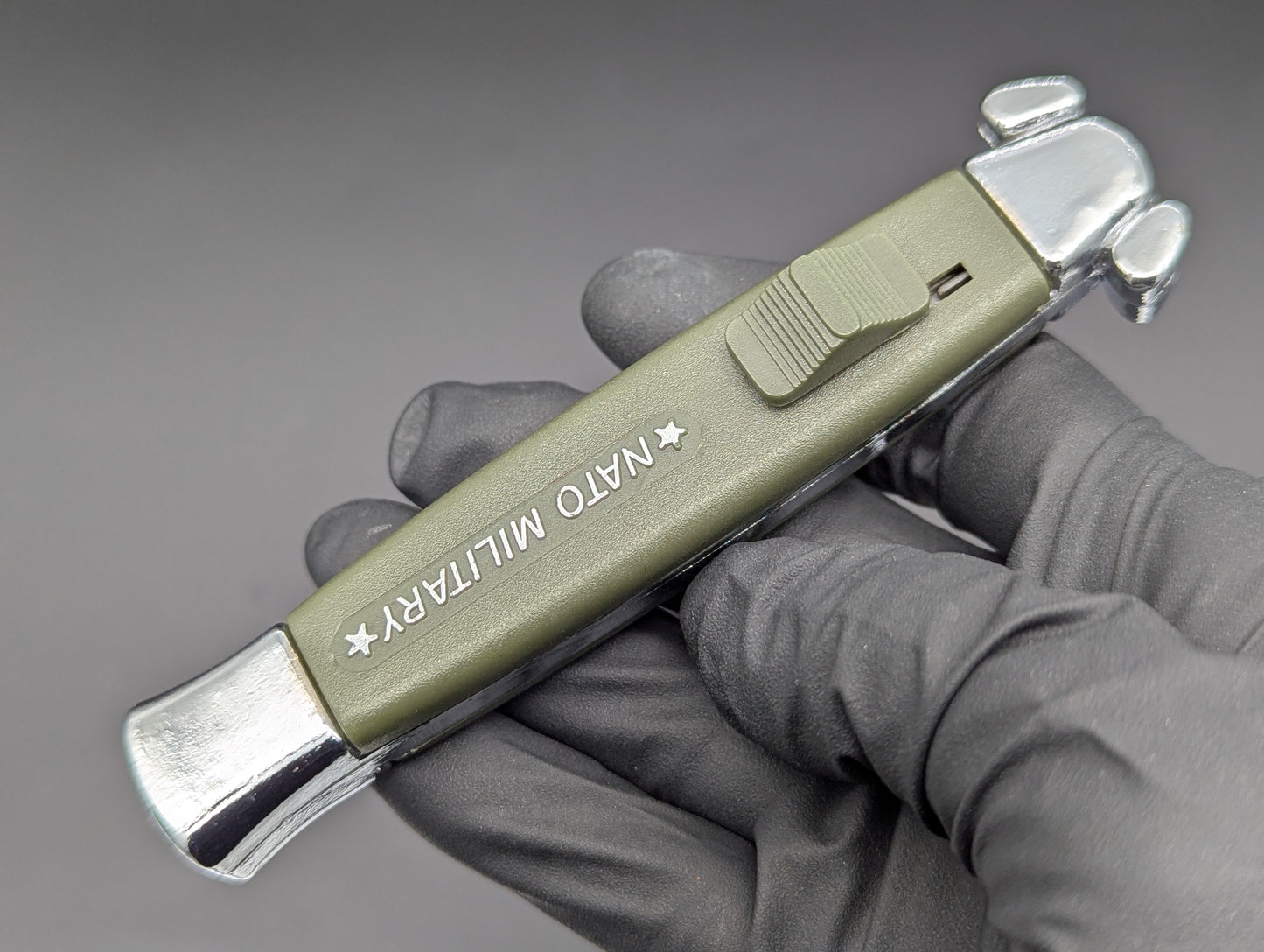 RARE NOS VINTAGE 80's TAIWAN GREEN NATO MILITARY OTF KNIFE