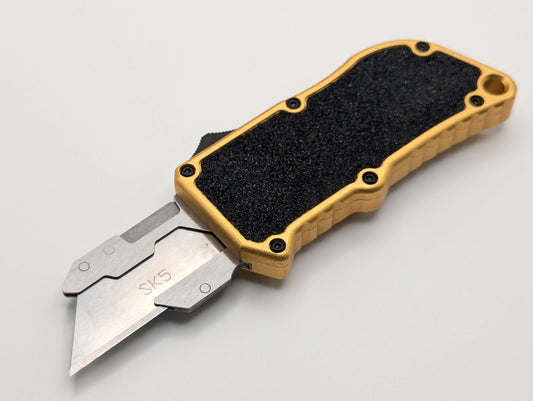 Gold D/A Box Cutter OTF Knife