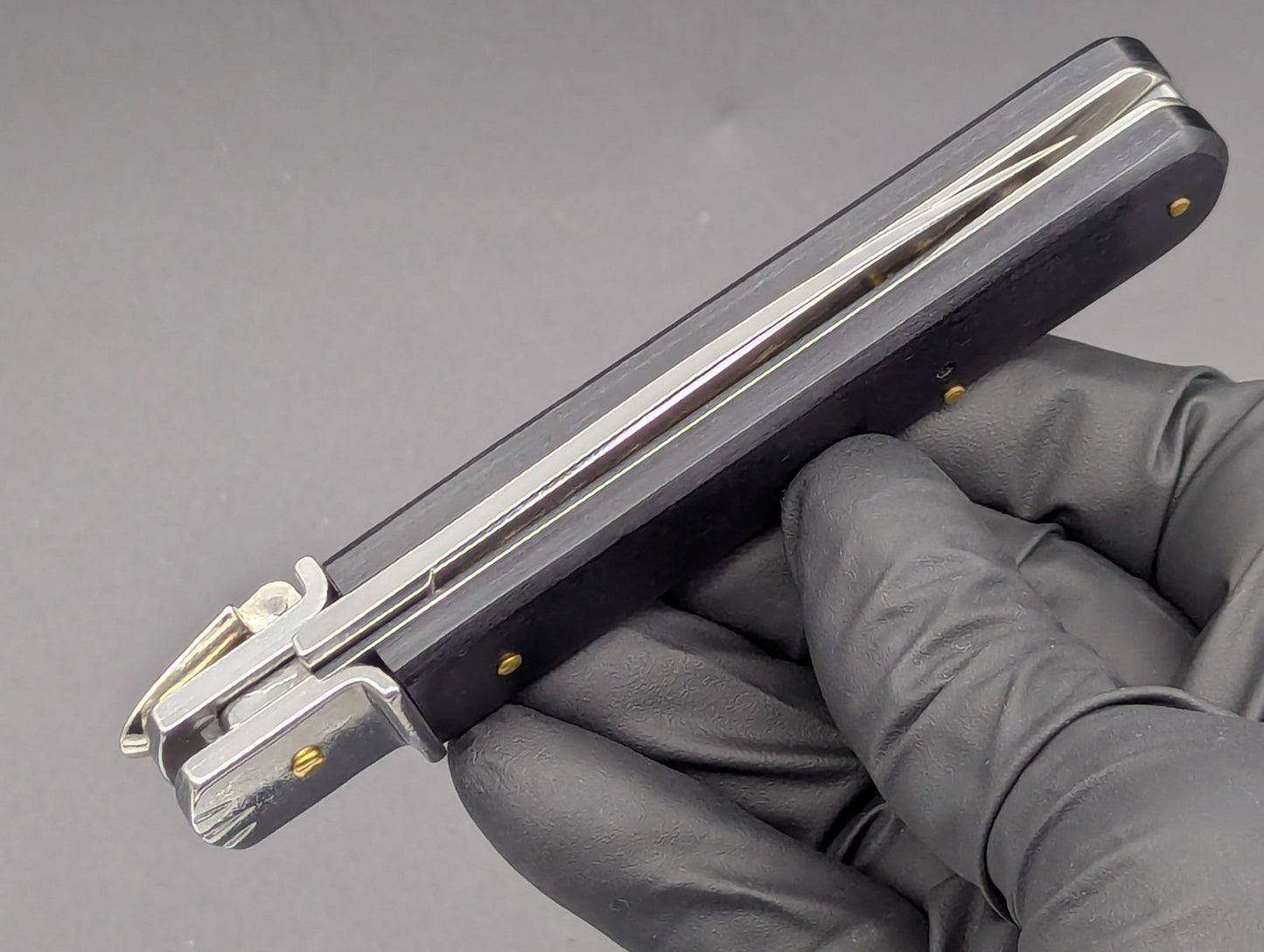 7.5" BLACK WOOD CLASSIC AUTOMATIC LEVERLOCK KNIFE