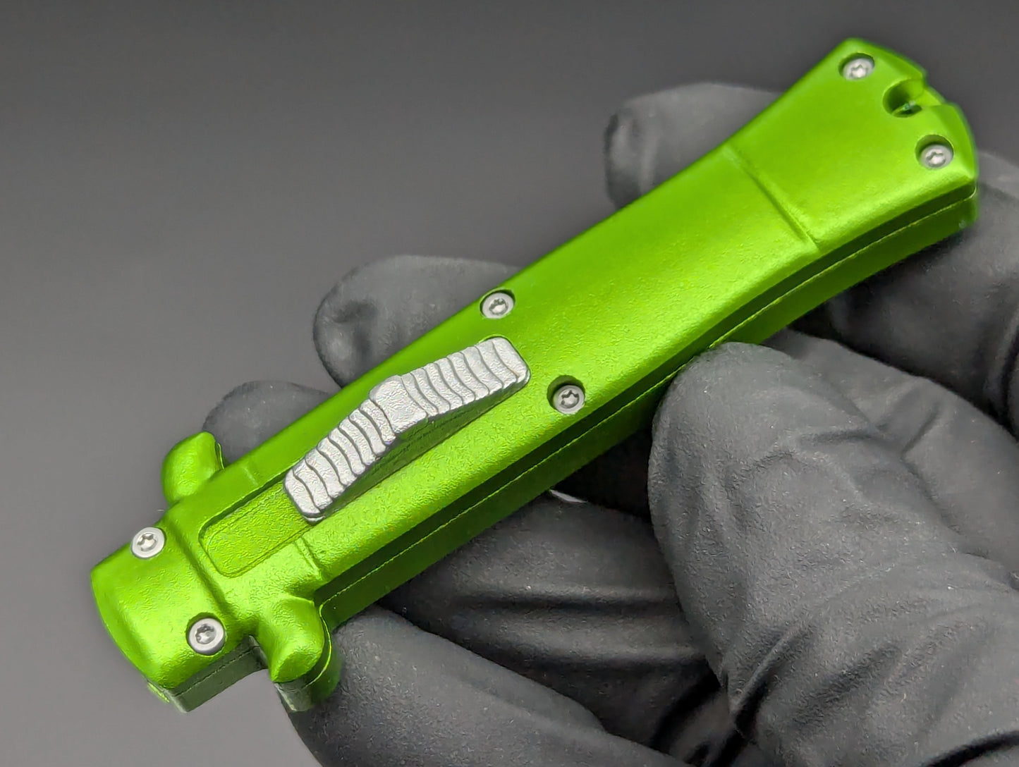 MINI GREEN STILETTO CALIFORNIA LEGAL OTF KNIFE