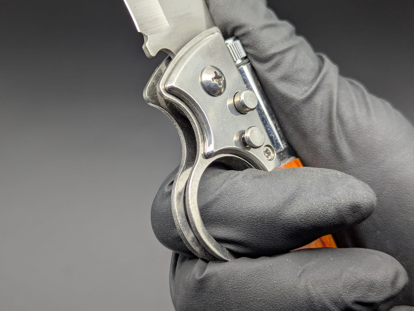 10" CIGAR CUTTER ROSEWOOD SWITCHBLADE KNIFE w/ LIGHT