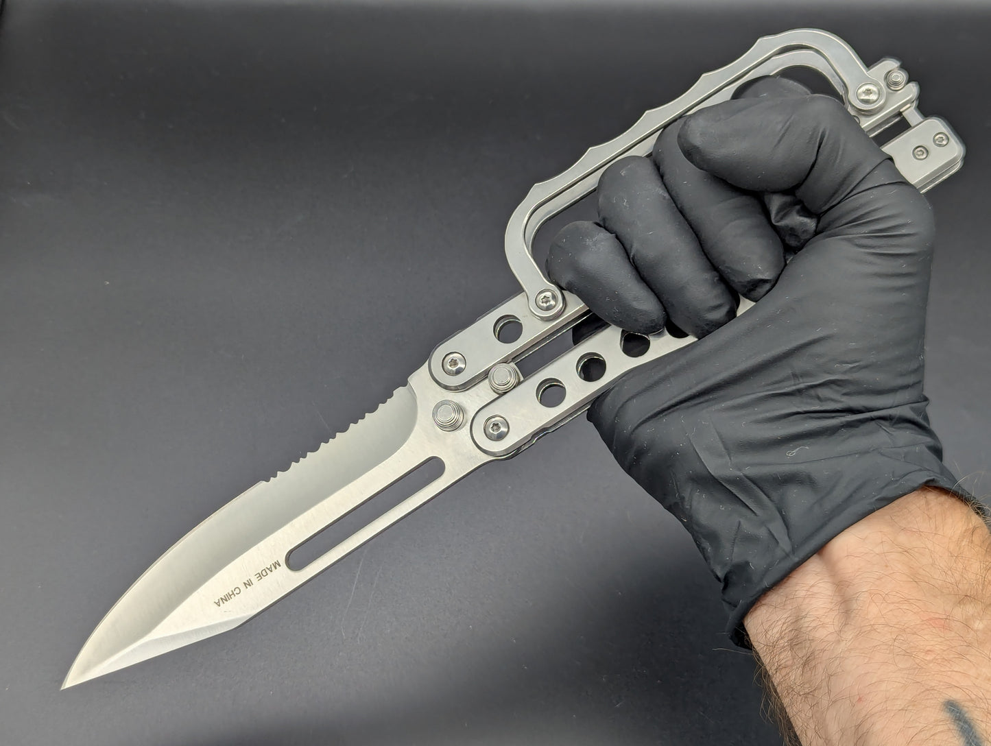 Super Knife Stainless Trench Balisong Zombie Killer