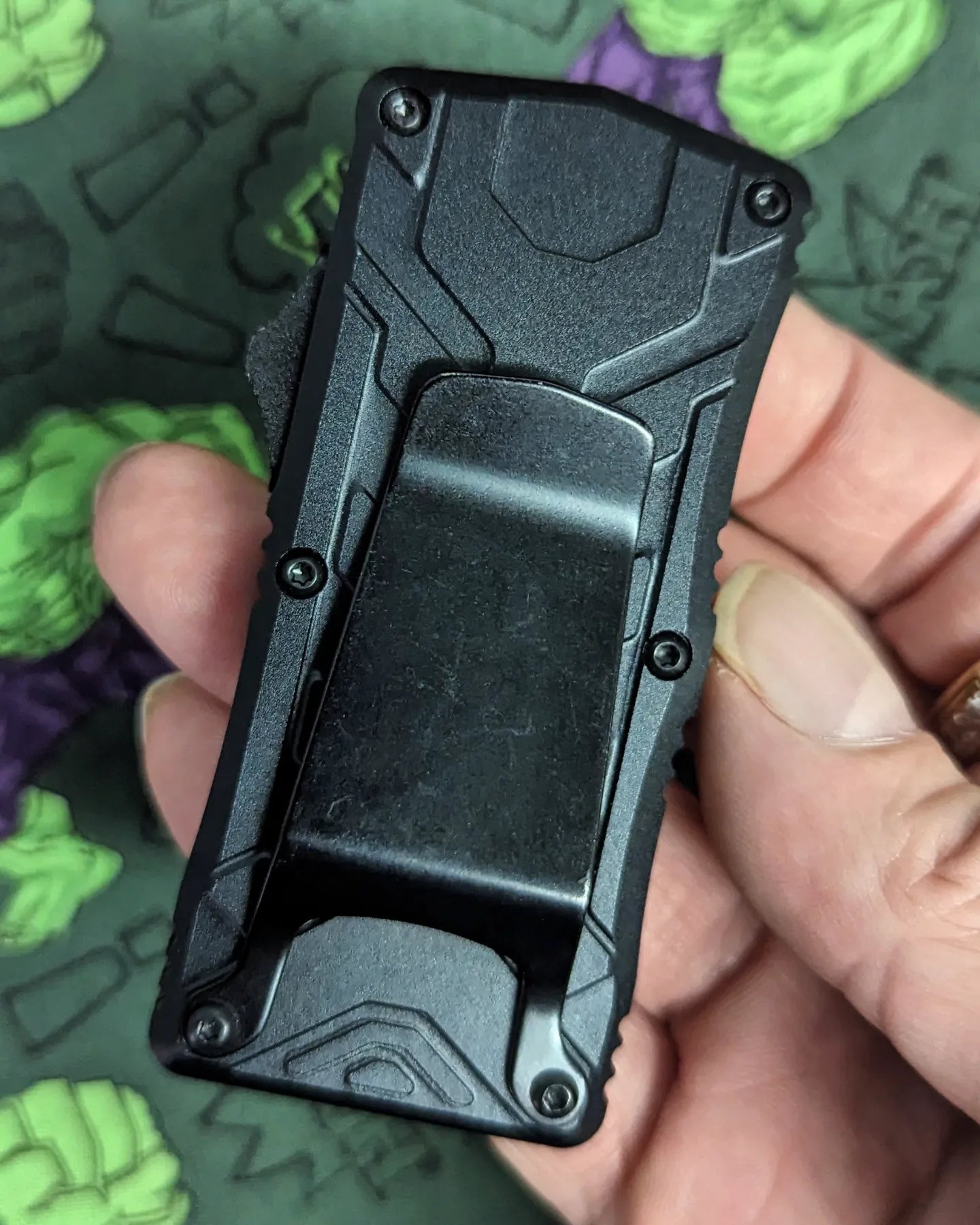 Black Molded Aluminum D/A Box Cutter OTF Knife