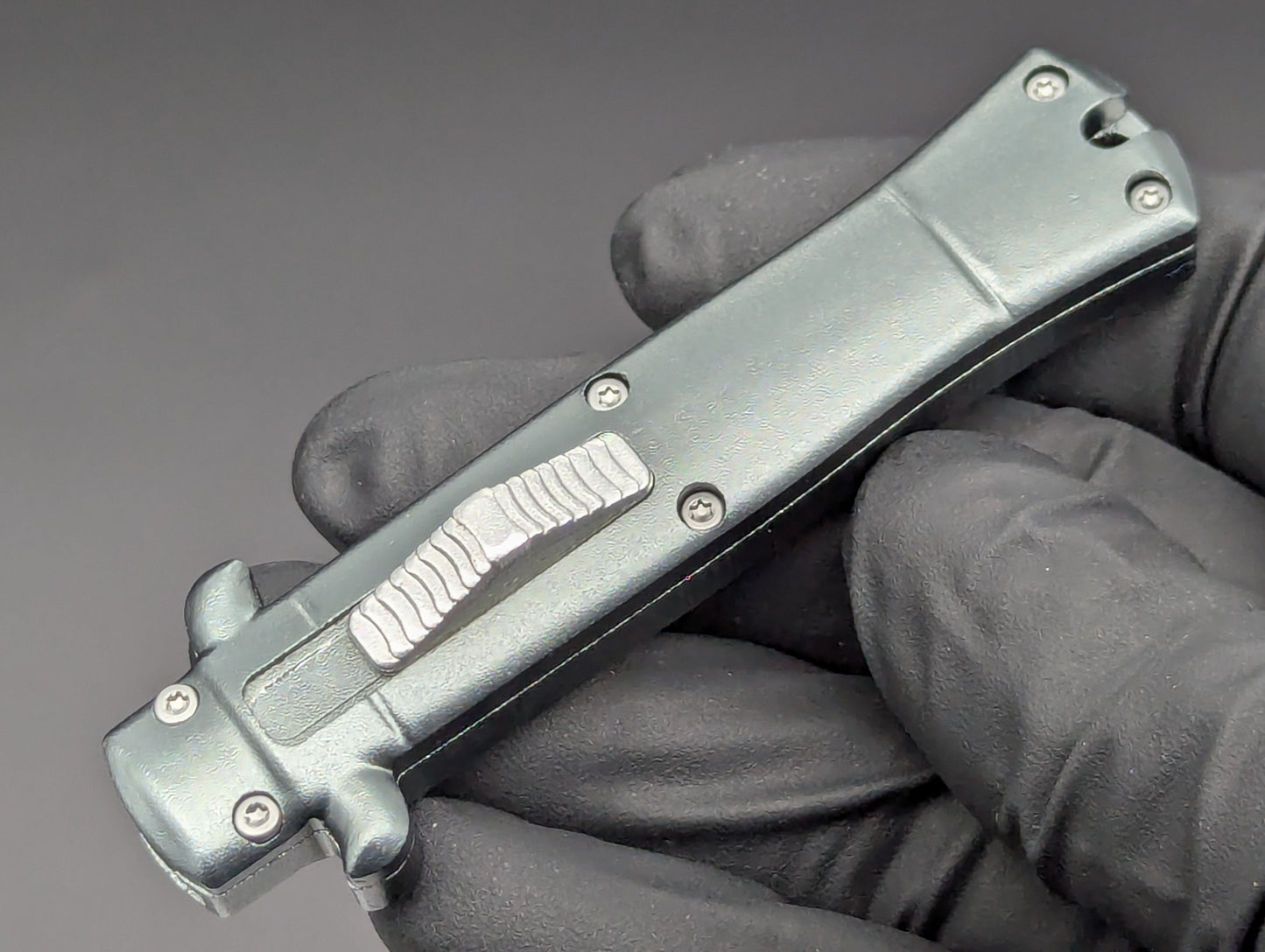 MINI STILETTO D/A CALI-LEGAL OTF KNIFE GREY