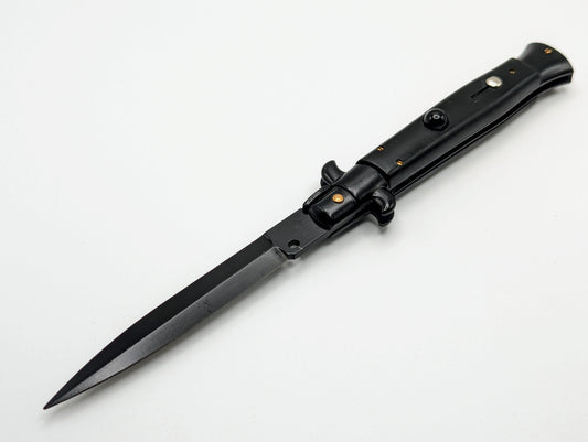 9" Frank Beltrame Black Tactical Italian Stiletto Dag