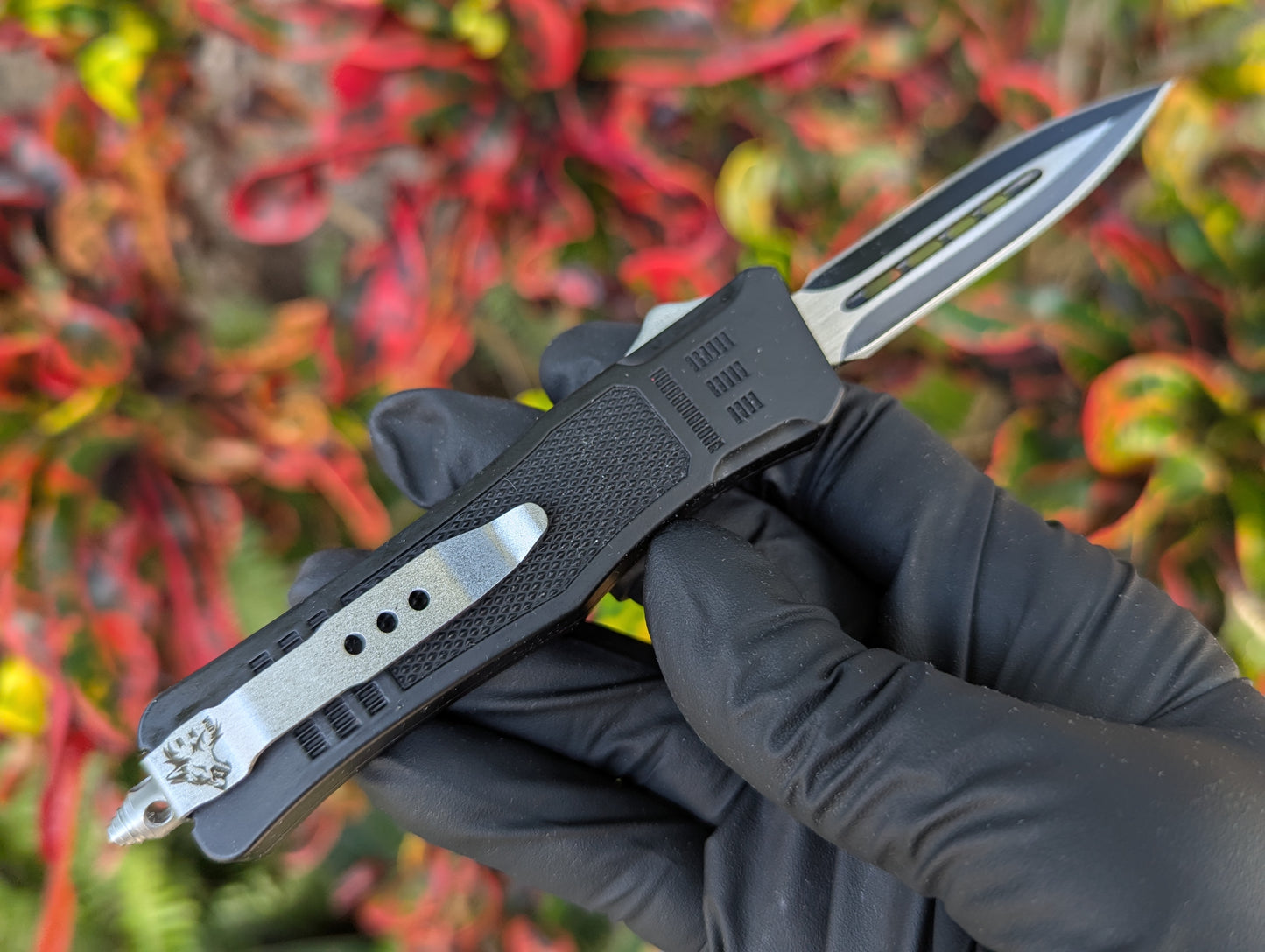 7" Mini Double Edge CQB OTF Automatic Knife Black