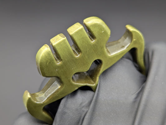 5.5 oz 2FK BRASS ALLOY SKULL BOTTLE OPENER KEYRING