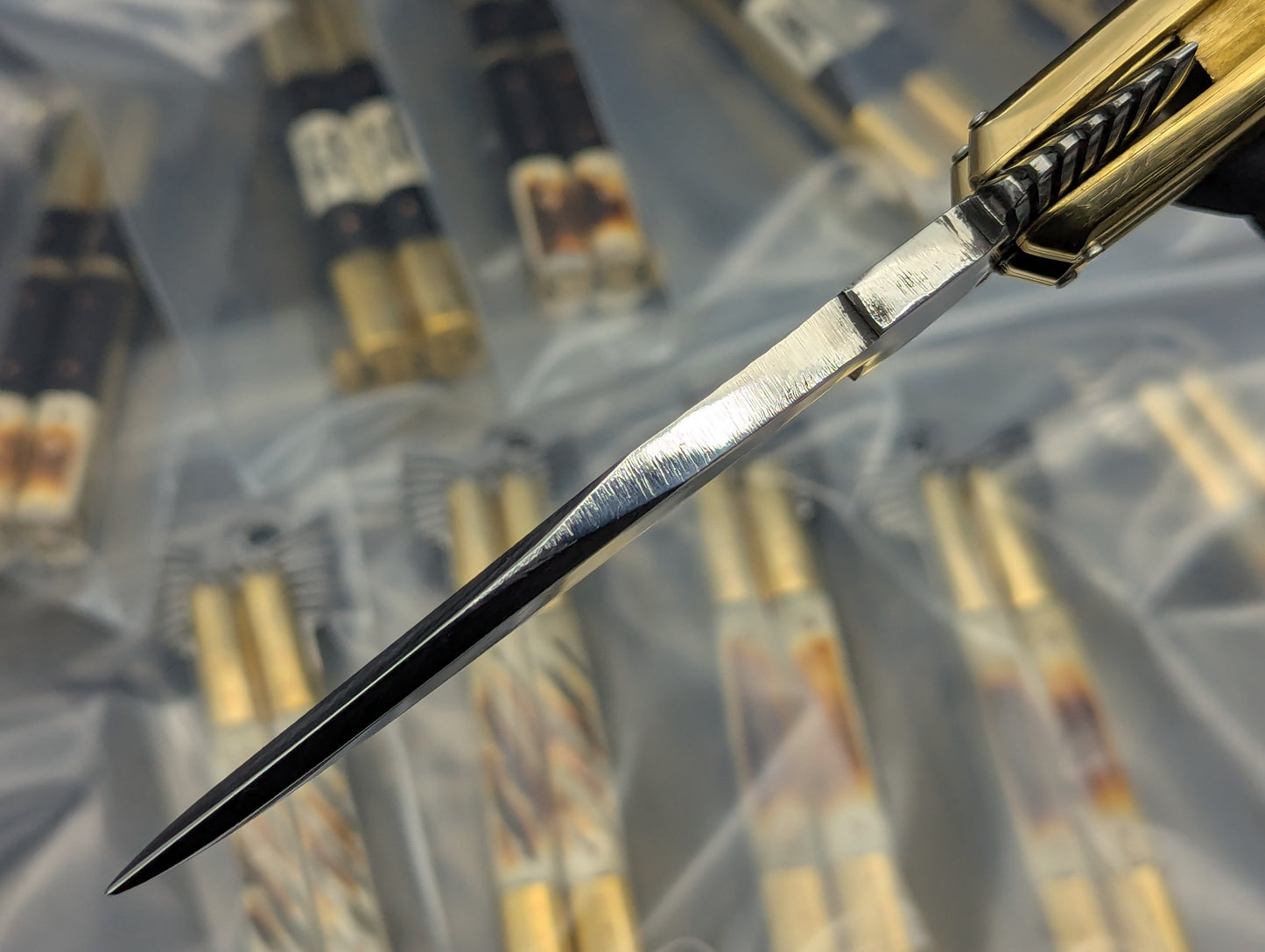 22CM PHILIPPINES HANDMADE EAGLE BALISONG BONE/ HORN CLIP