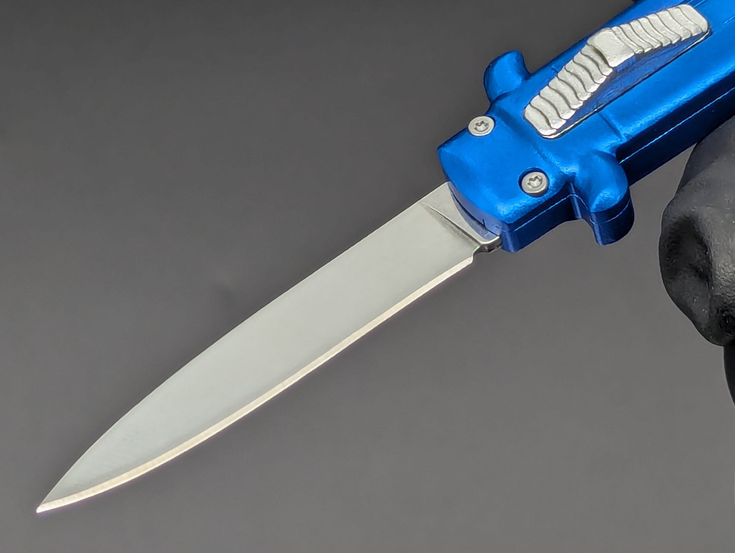 BLUE MINI D/A STILETTO OTF KNIFE