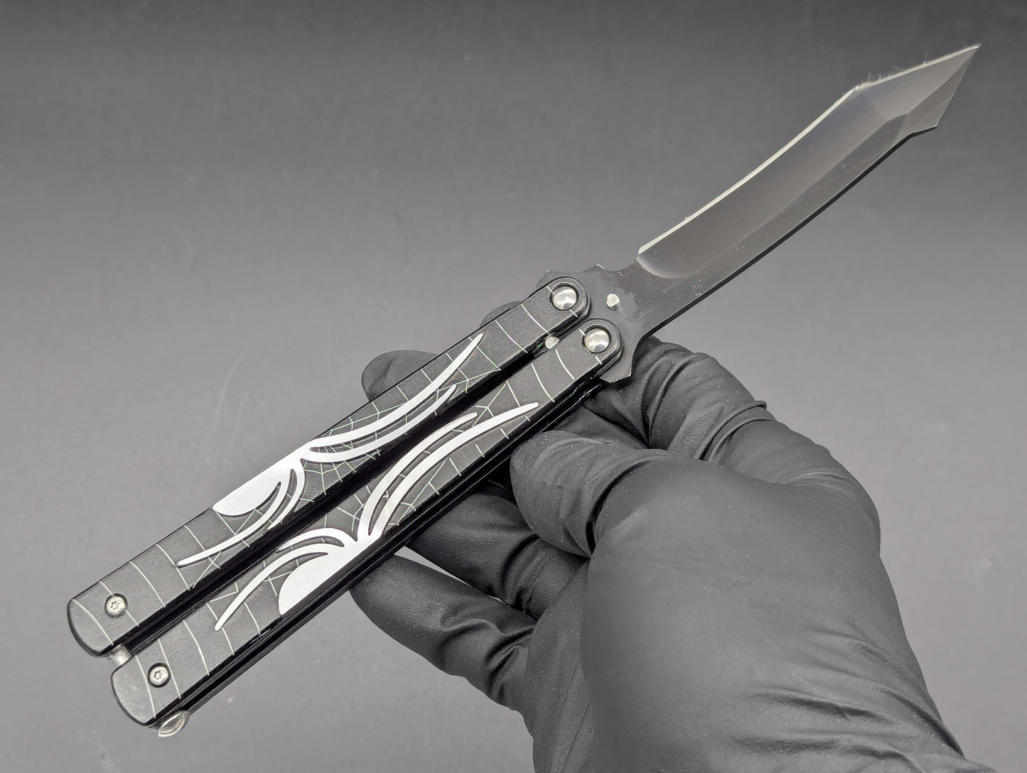 Spiderfly Old School Butterfly Knife Black