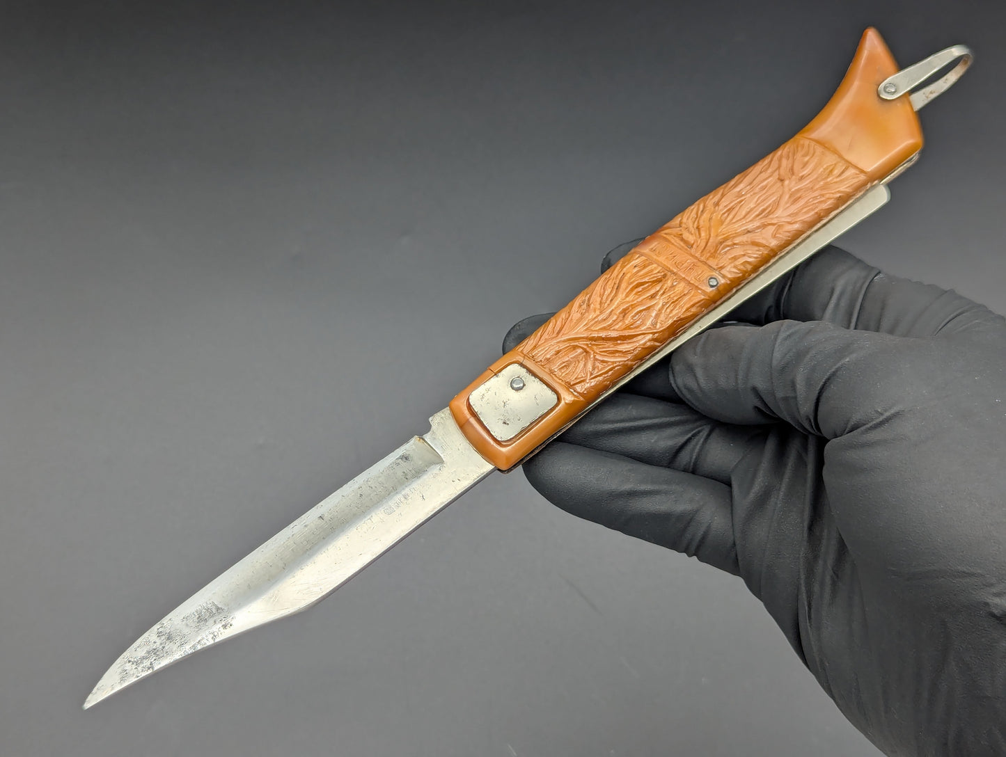 VINTAGE RUSSIAN VORZMA CITY AUTOMATIC HUNTING KNIFE