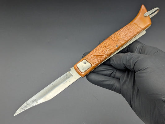 VINTAGE RUSSIAN VORZMA CITY AUTOMATIC HUNTING KNIFE