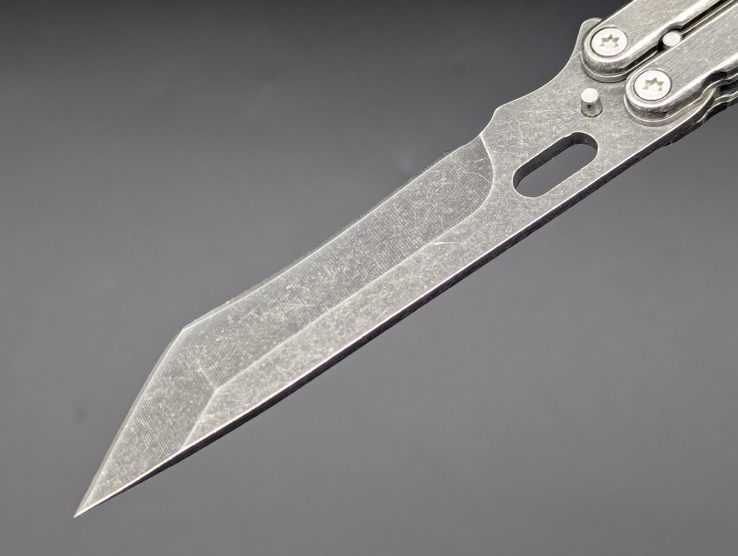 STONEWASHED TANTO WHIPLASH BUTTERFLY KNIFE