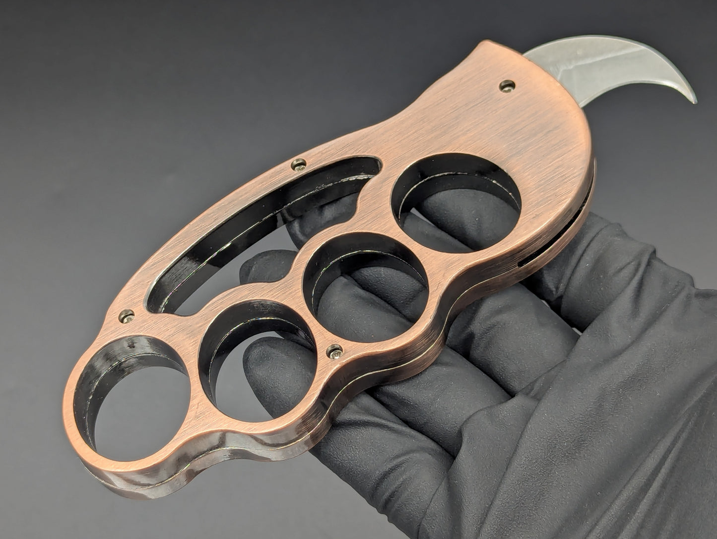HAWKBILL KARAMBIT AUTOMATIC KNUCKLE KNIFE COPPER