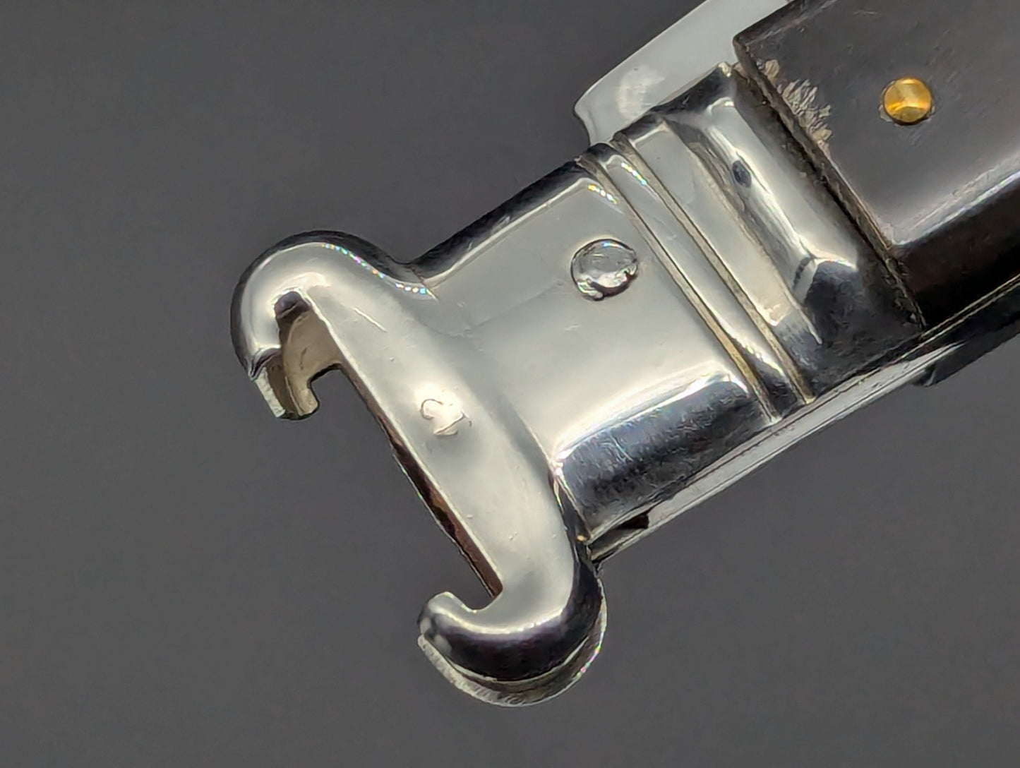 VINTAGE BUFFALO HORN ITALIAN SHELL PULLER SWITCHBLADE KNIFE