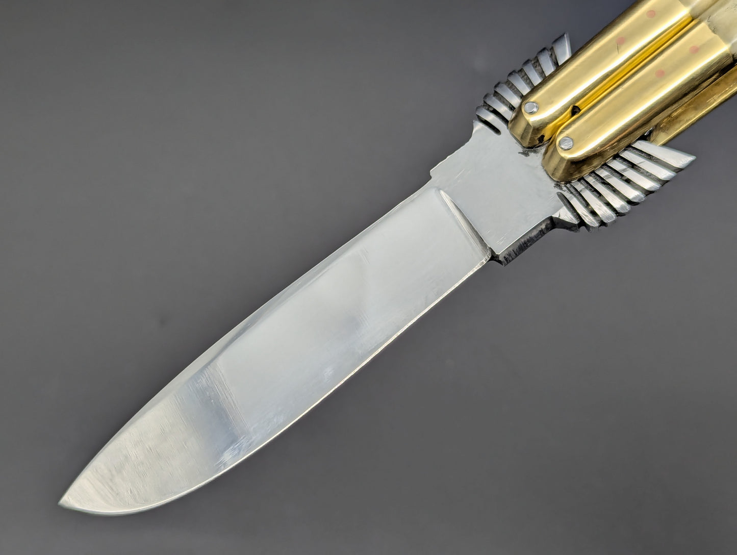 22CM EAGLE TANG PHILIPPINES HANDMADE BALISONG TWISTED BONE DP2