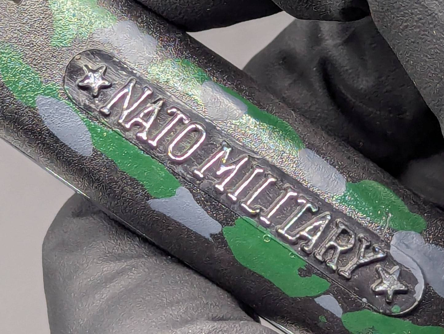 80's VINTAGE NATO MILITARY OTF KNIFE GREY CAMO