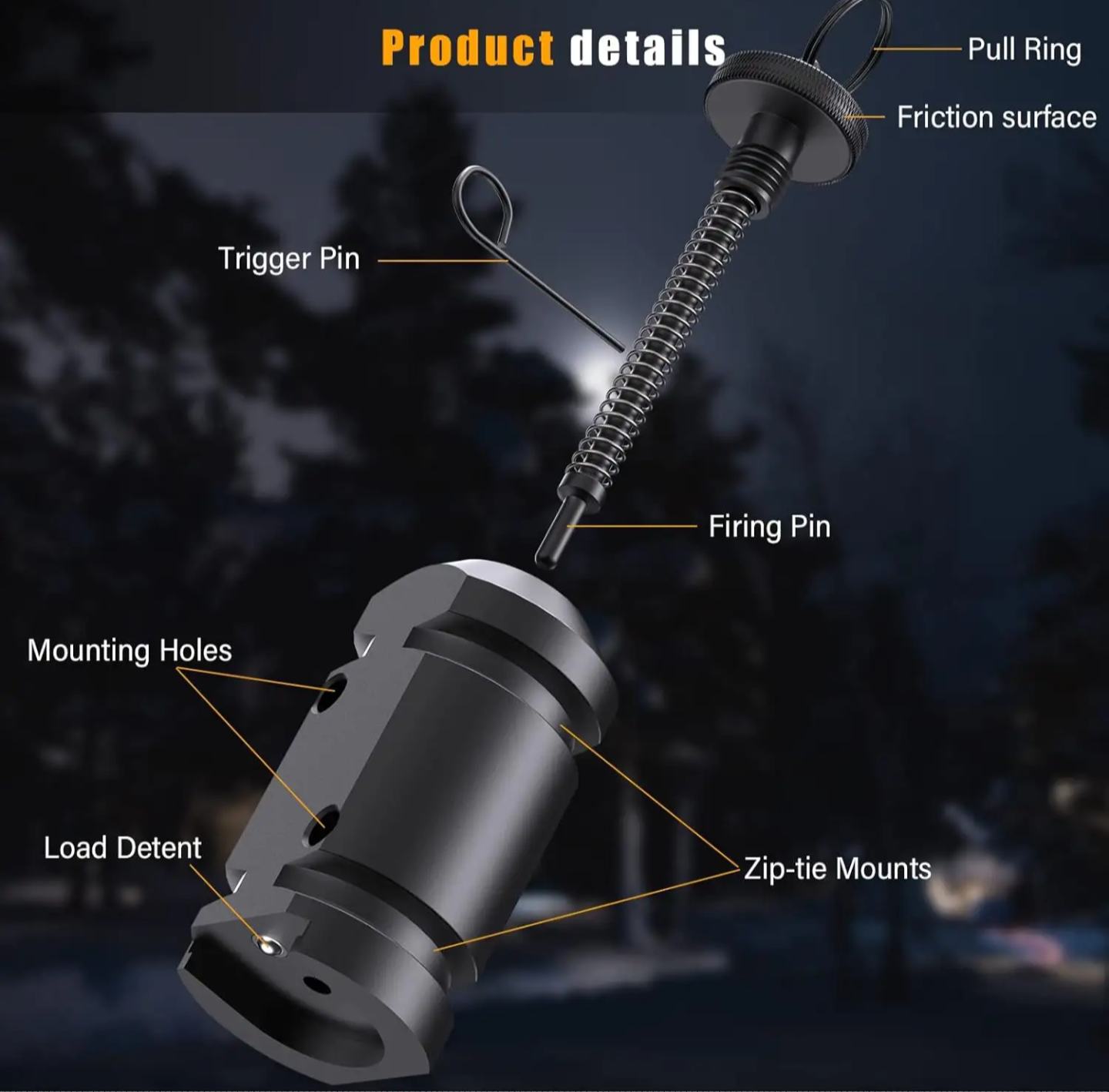 12g Outdoors Perimeter Animal Defense Trip Alarm Black