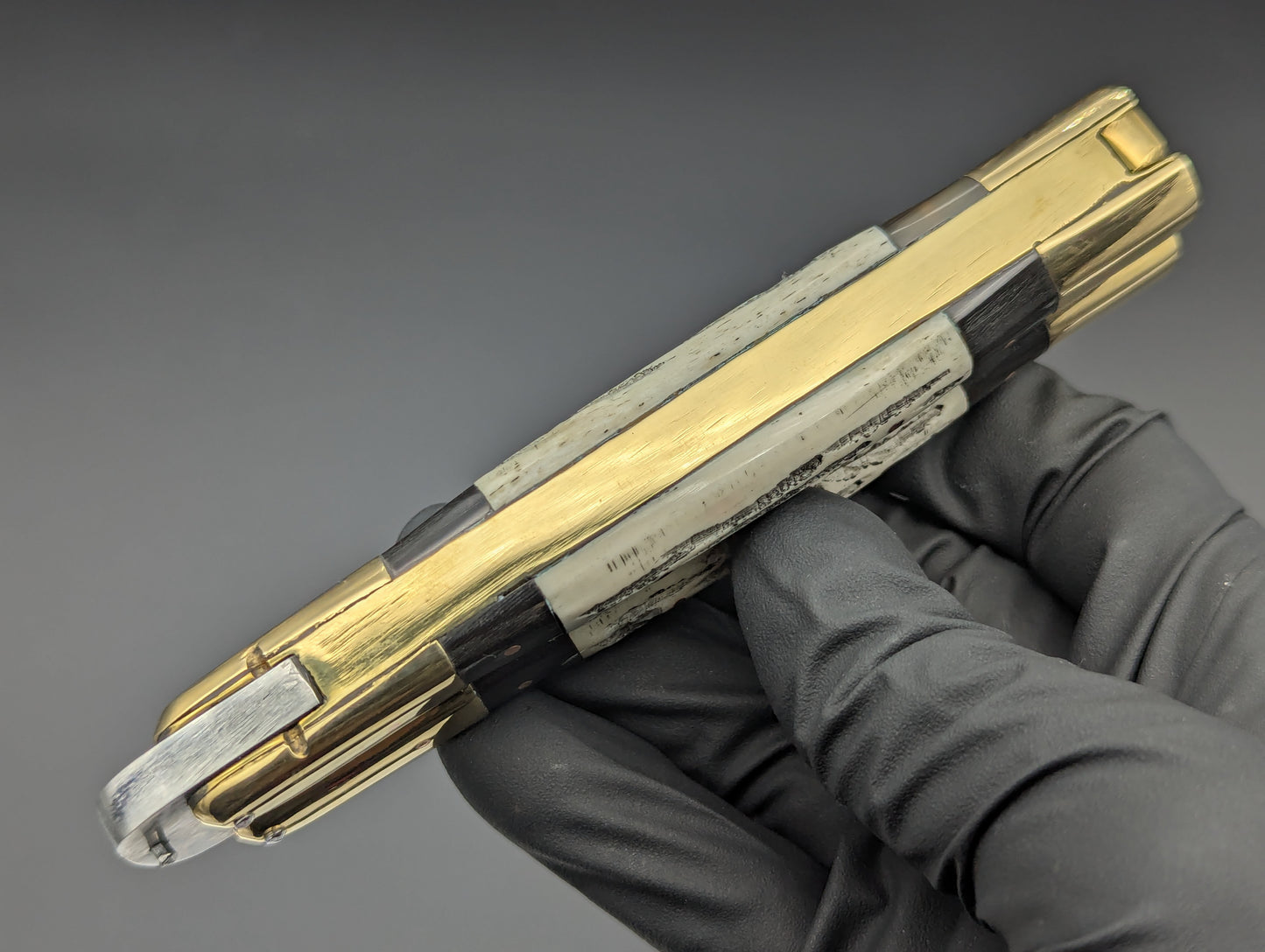 23cm TRIPLE HORN KRIS BLADE PHILIPPINES HANDMADE BALISONG BRASS