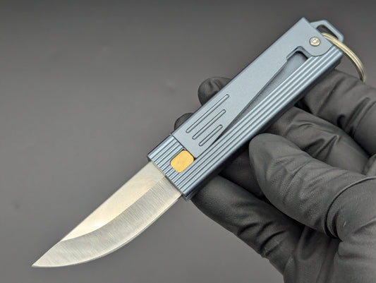 EDC D2 KEYRING GRAVITY UTILITY KNIFE GREY