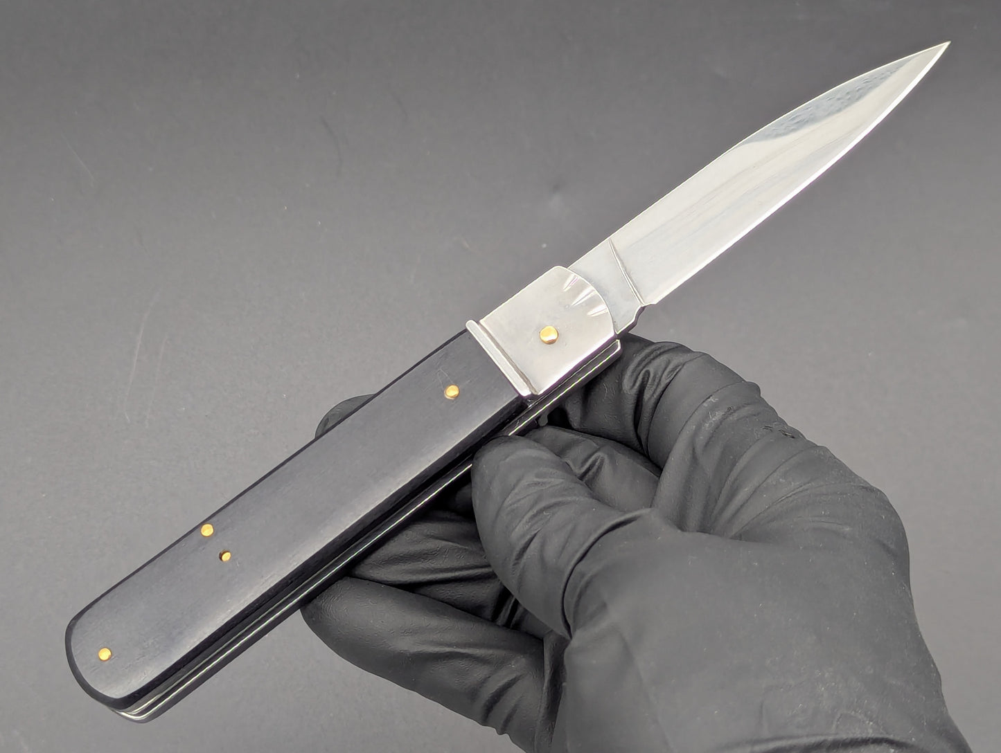 7.5" BLACK WOOD CLASSIC AUTOMATIC LEVERLOCK KNIFE