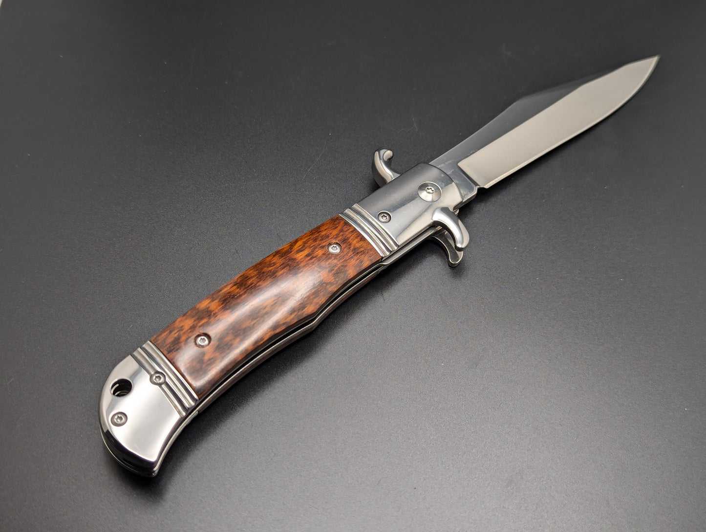 CZ Hidden Bolster Release Automatic Knife Snakewood