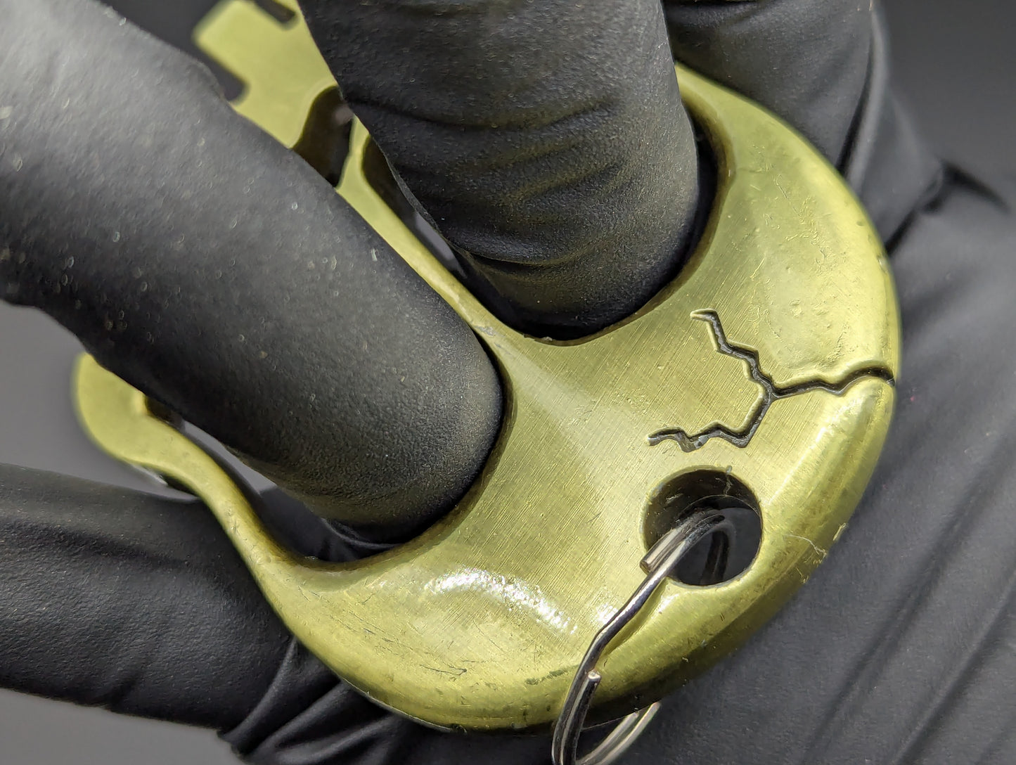 5.5 oz 2FK BRASS ALLOY SKULL BOTTLE OPENER KEYRING