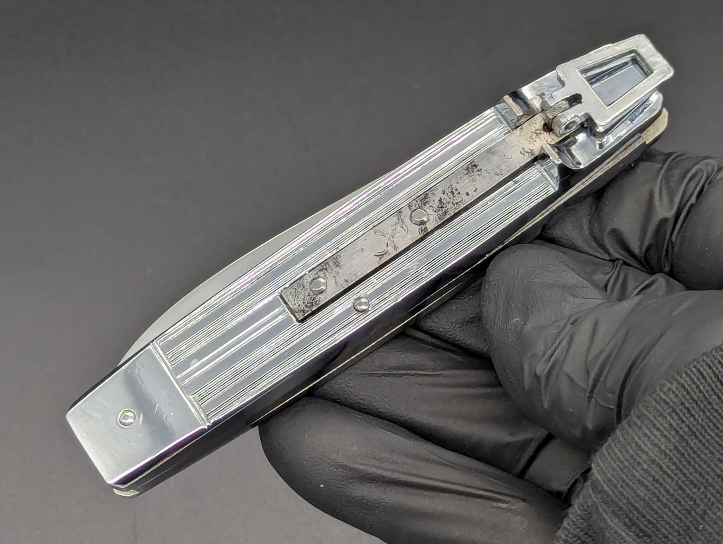 7" ANTIQUE BONSA SOLINGEN STAINLESS SWITCHBLADE LEVERLOCK