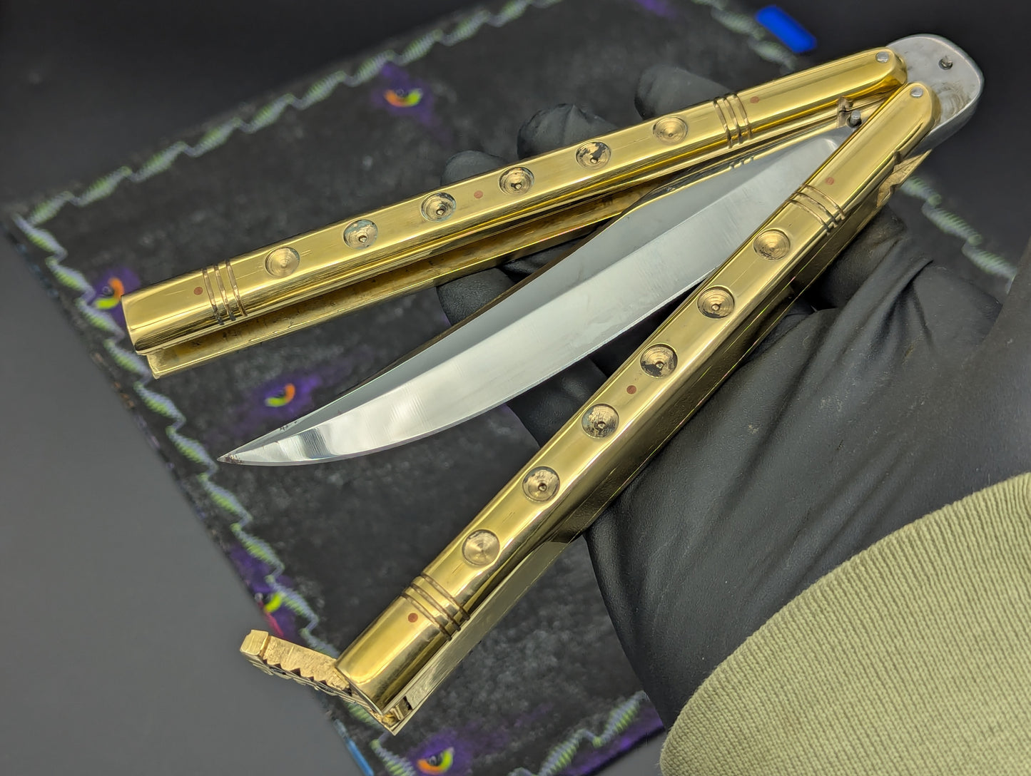 11" Clip Point Brass Batangas Philippines Handmade Balisong