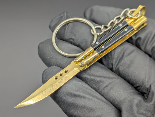 Mini FHM Philippines Handmade Balisong Keyring Black
