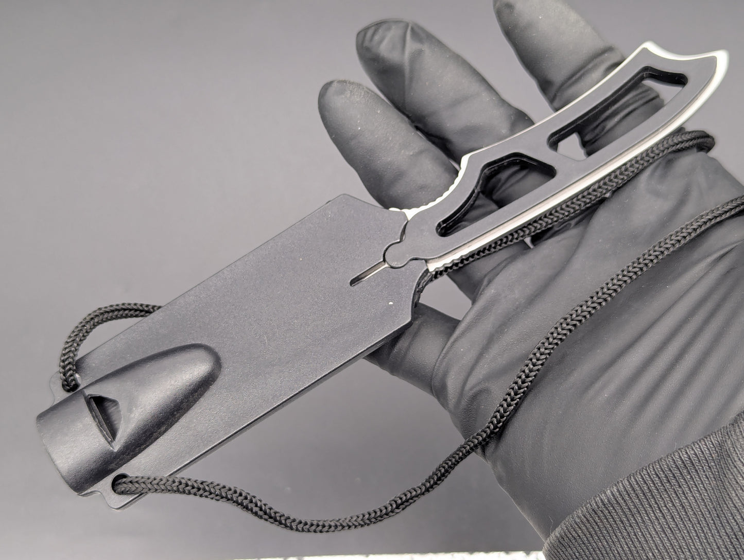 6.5" DROP POINT NECK KNIFE w/ EMERGENCY WHISTLE