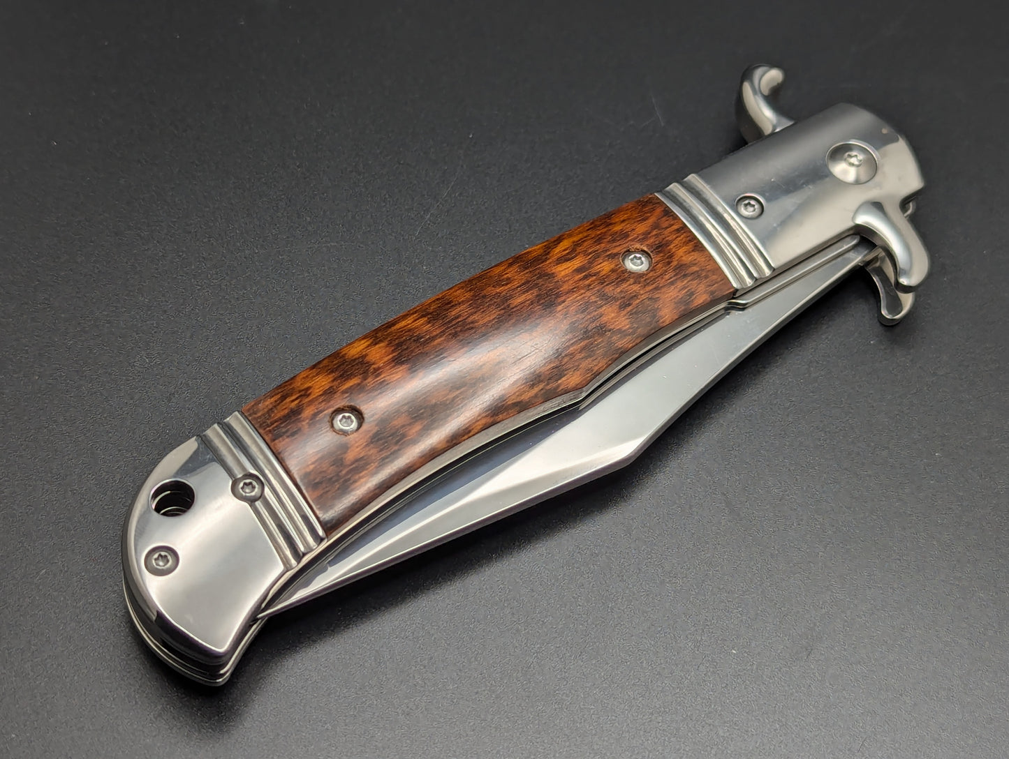 CZ Hidden Bolster Release Automatic Knife Snakewood