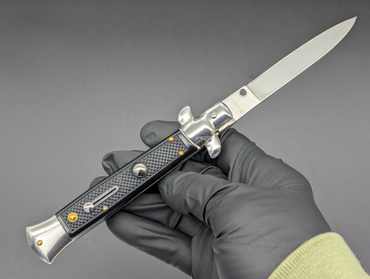 8.25" VINTAGE MOLETTA CHECKERED GERMAN STILETTO